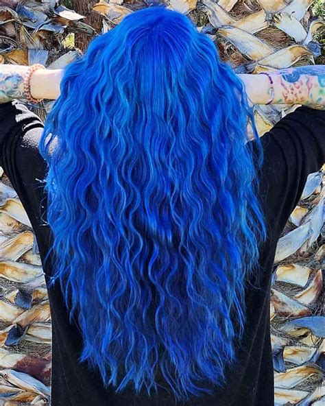 Hair dressing with a touch of blue magic